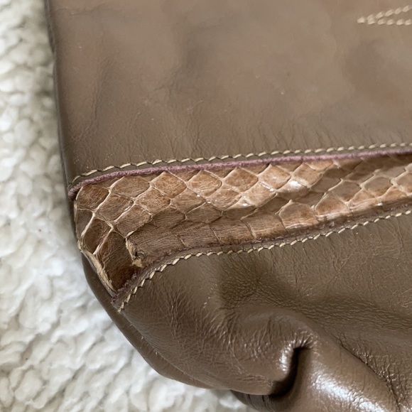 Vintage Leather and Snakeskin clutch - Picture 6 of 6
